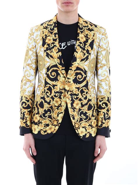 versace leather blazer|versace men's blazer suit.